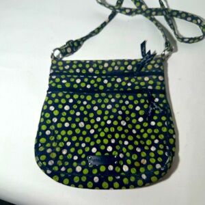 Vera Bradley Green and Blue Casual Crossbody Bag